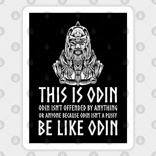 Odin Is Not A Pussy - Offensive Triggering Viking Mythology Magnet by Styr Designs